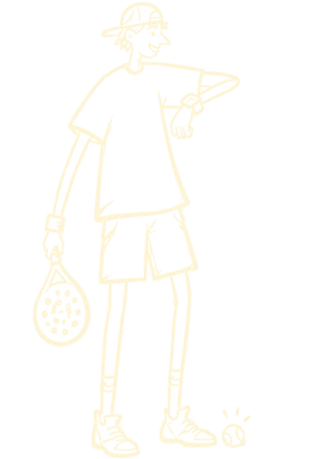 Jugador ilustrado preparado para entrar a la cancha